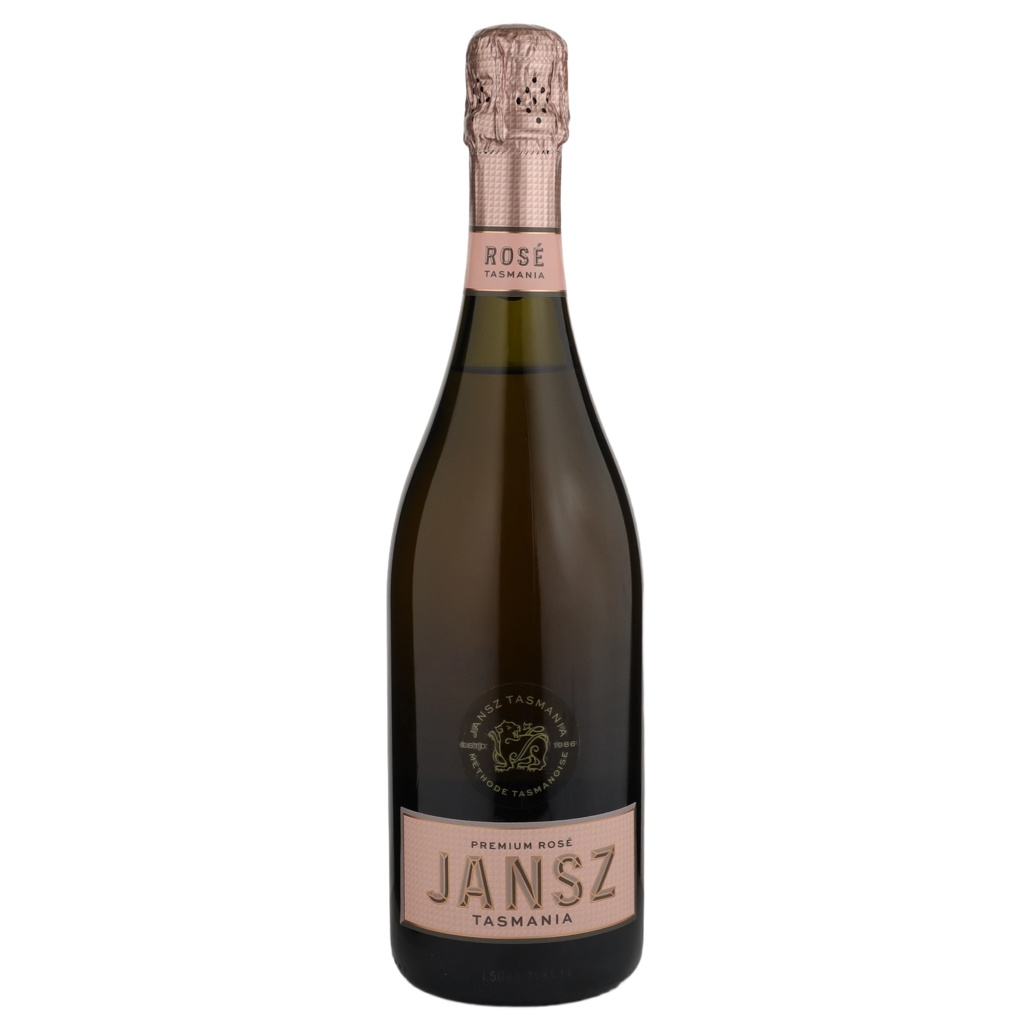 A bottle of Jansz Premium Cuvee Rose NV 750ml Sparkling Wine