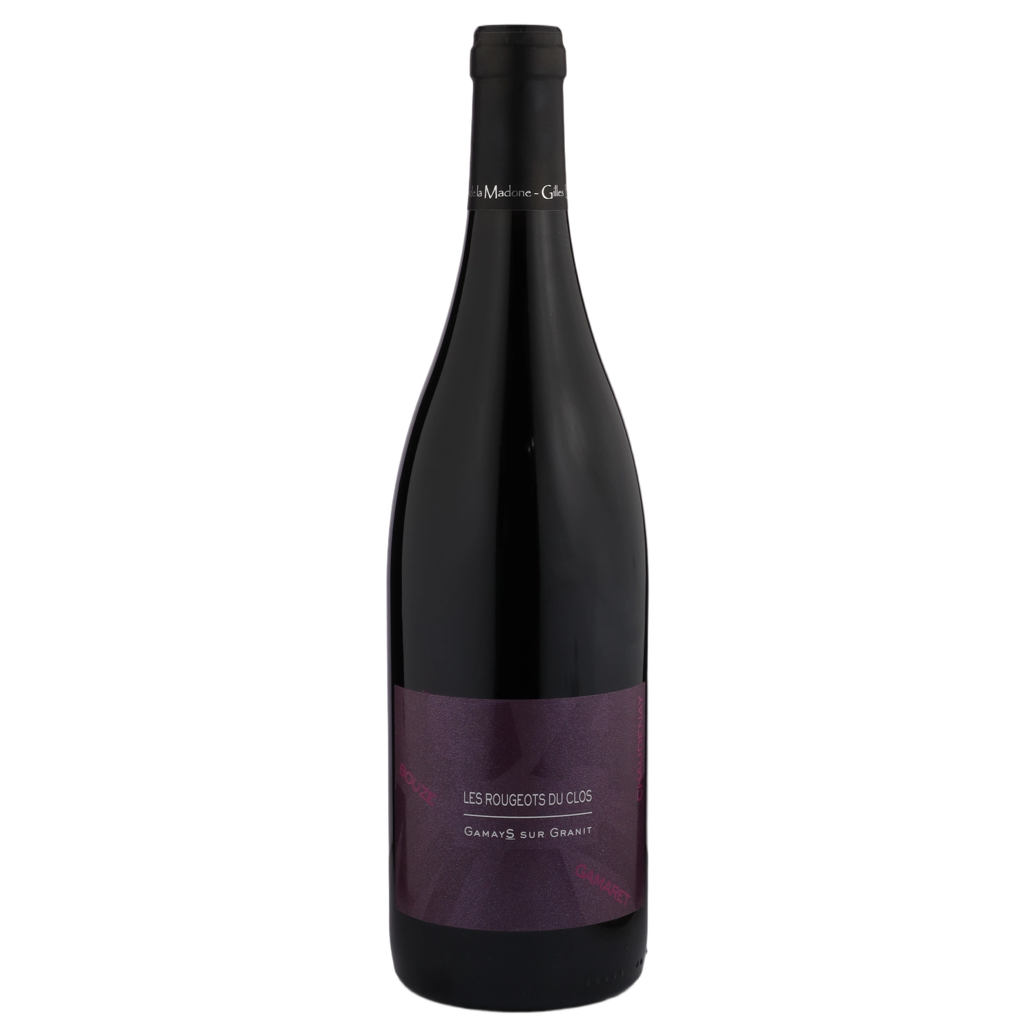 A bottle of 2021 Vins de la Madone I.G.P. Les Rougeots du Clos 750ml Red Wine