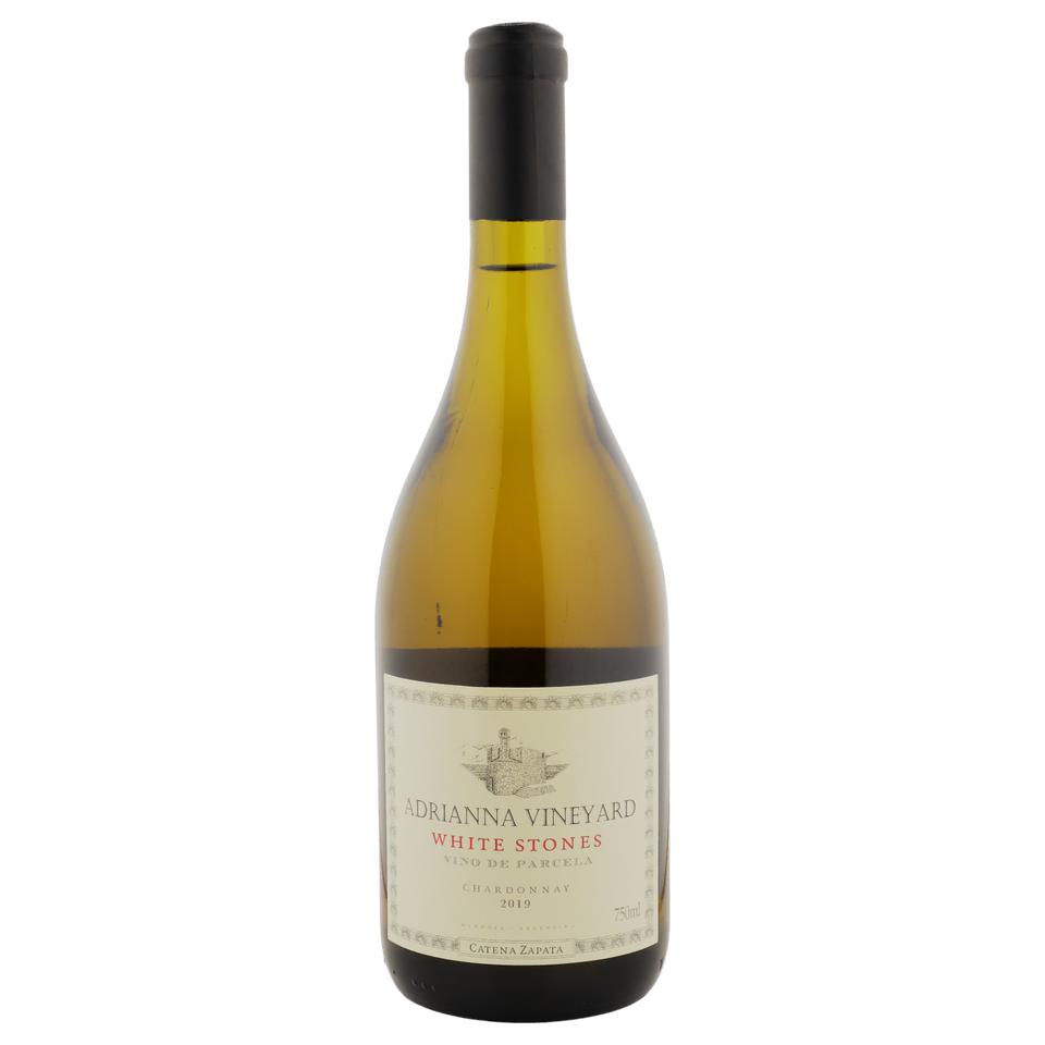 A bottle of Catena Zapata Adrianna Vineyard White Stones Chardonnay 2019 750ml White Wine