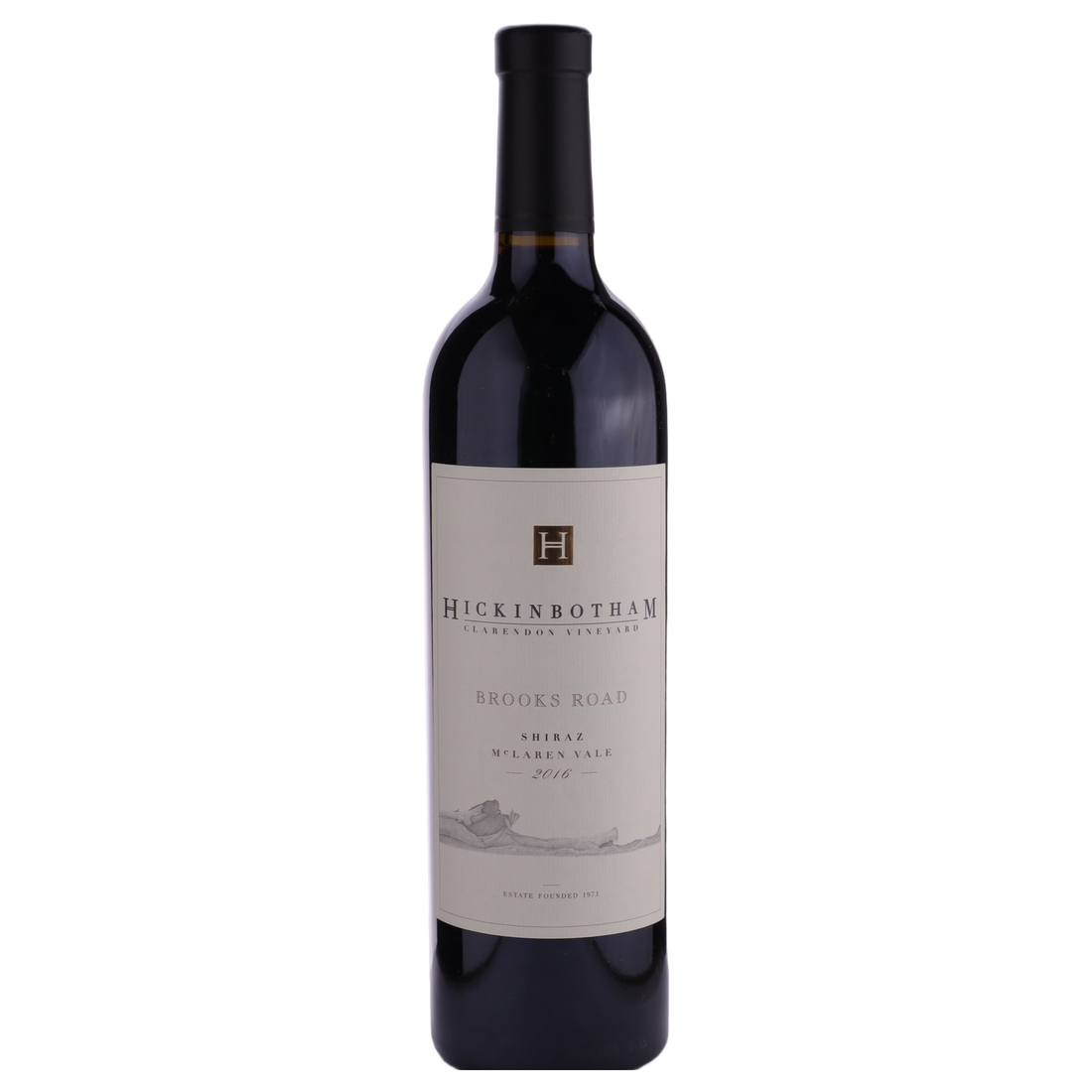 A bottle of Hickinbotham Brooks Road Shiraz 2016 750ml Red Wine