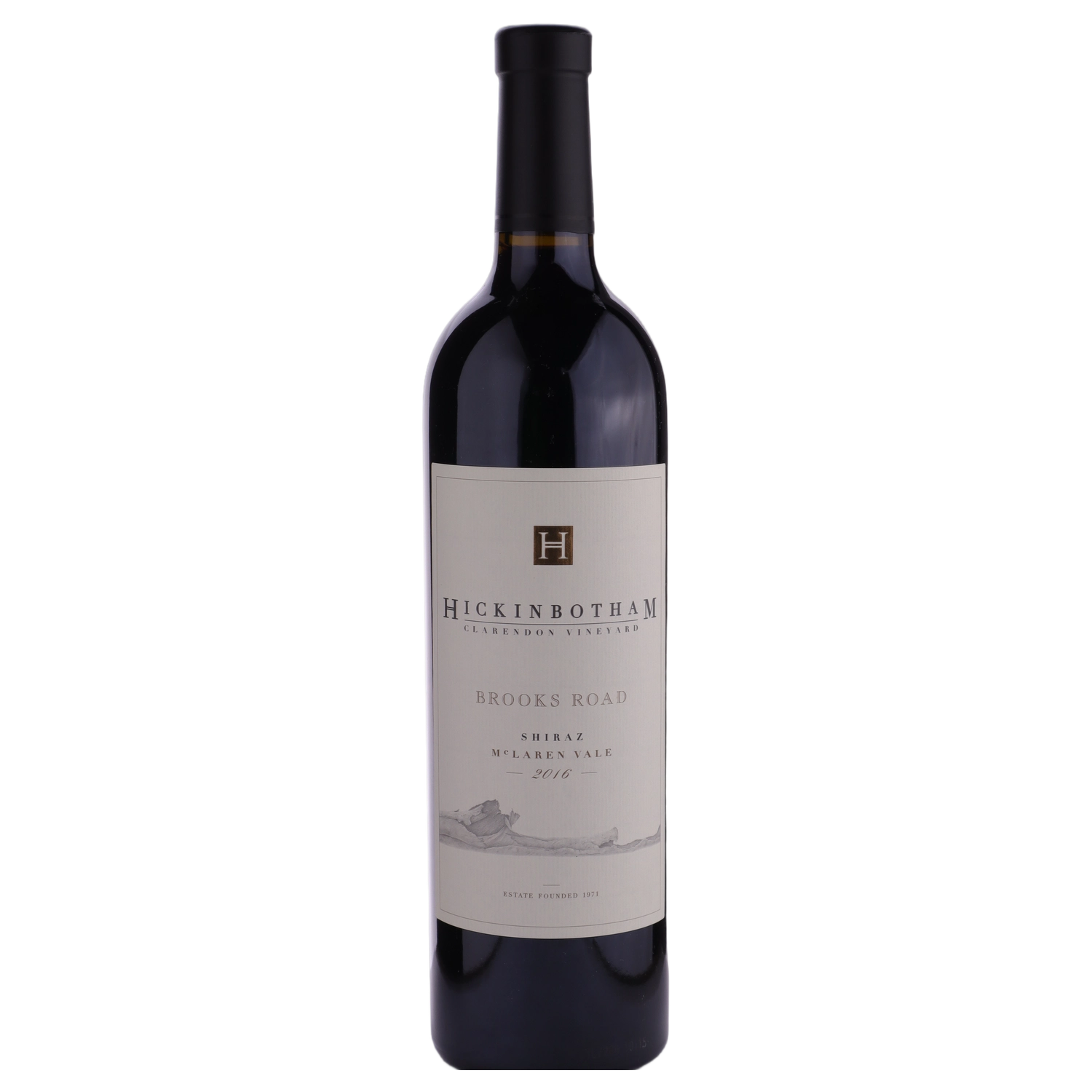 A bottle of Hickinbotham Brooks Road Shiraz 2016 750ml Red Wine