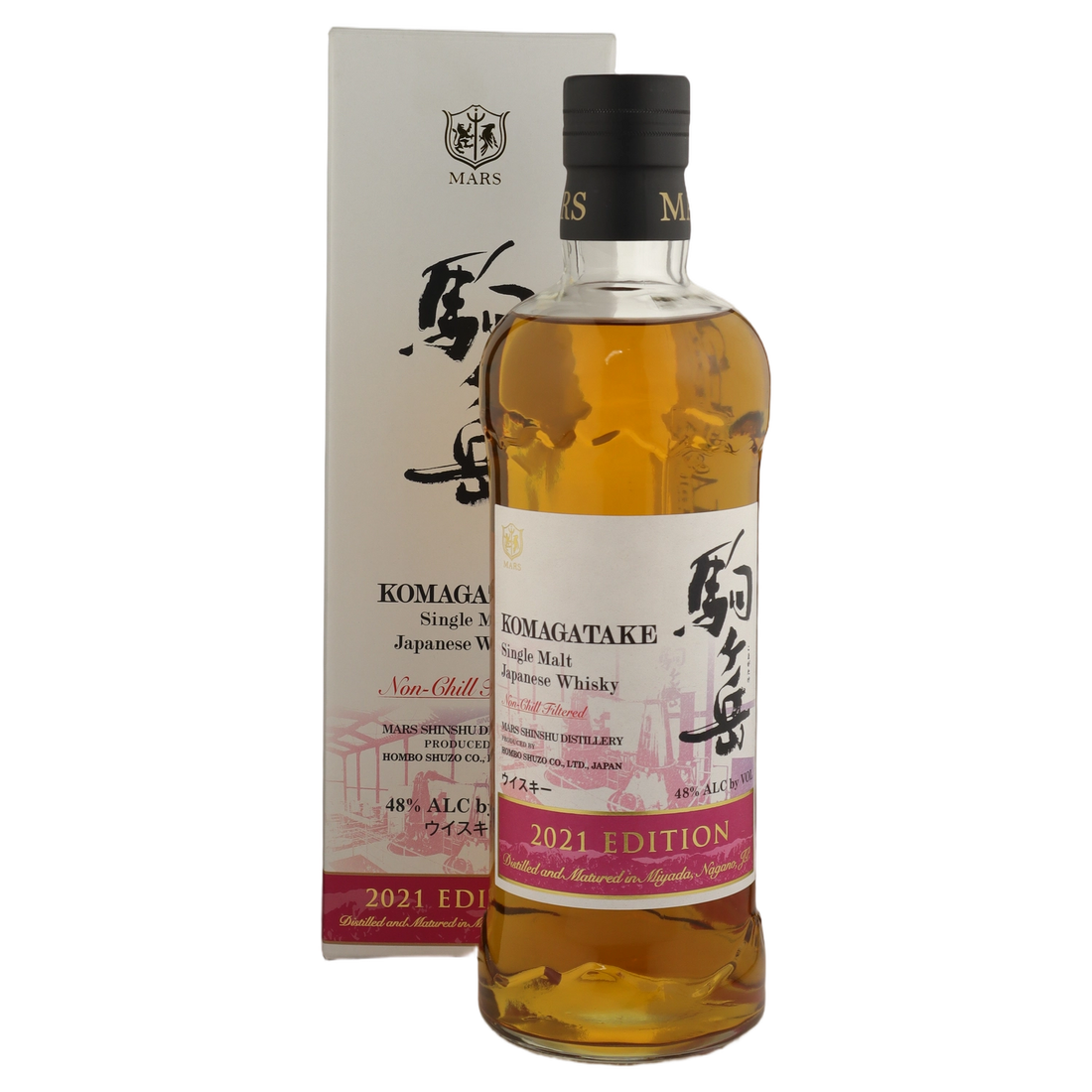 A bottle of Mars Komagatake Single Malt Edition Whisky 2021 700ml