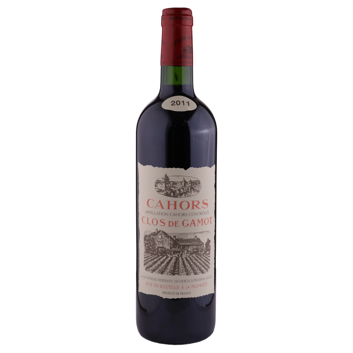 A bottle of 2011 Clos de Gamot Cahors red 750ml Red Wine