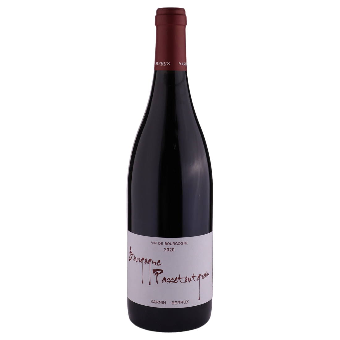 A bottle of 2020 Sarnin Berrux Bourgogne Passe Tout Grains red 750ml Red Wine