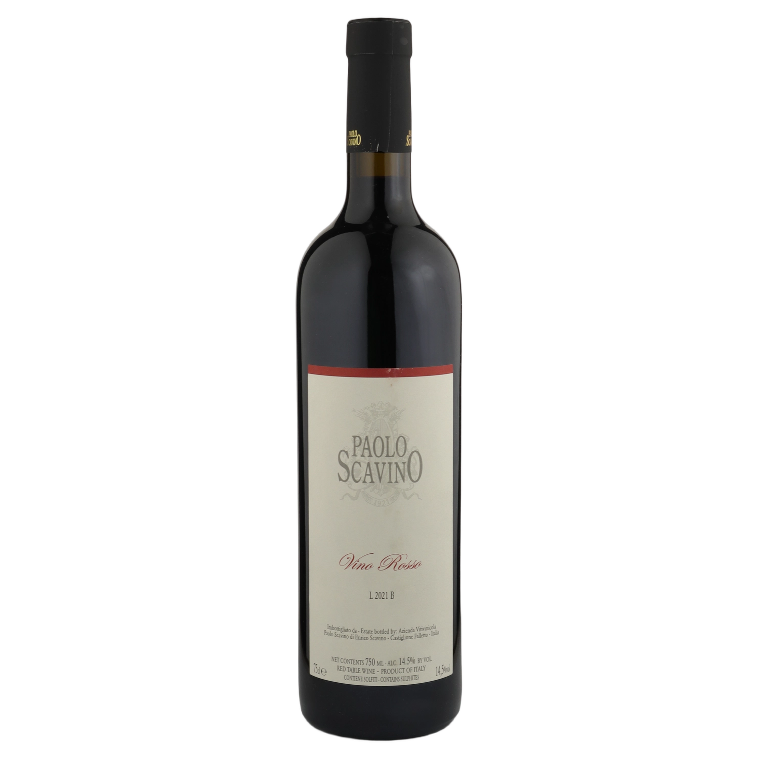 A bottle of 2021 Paolo Scavino Vino da Tavola Rosso 750ml Red Wine