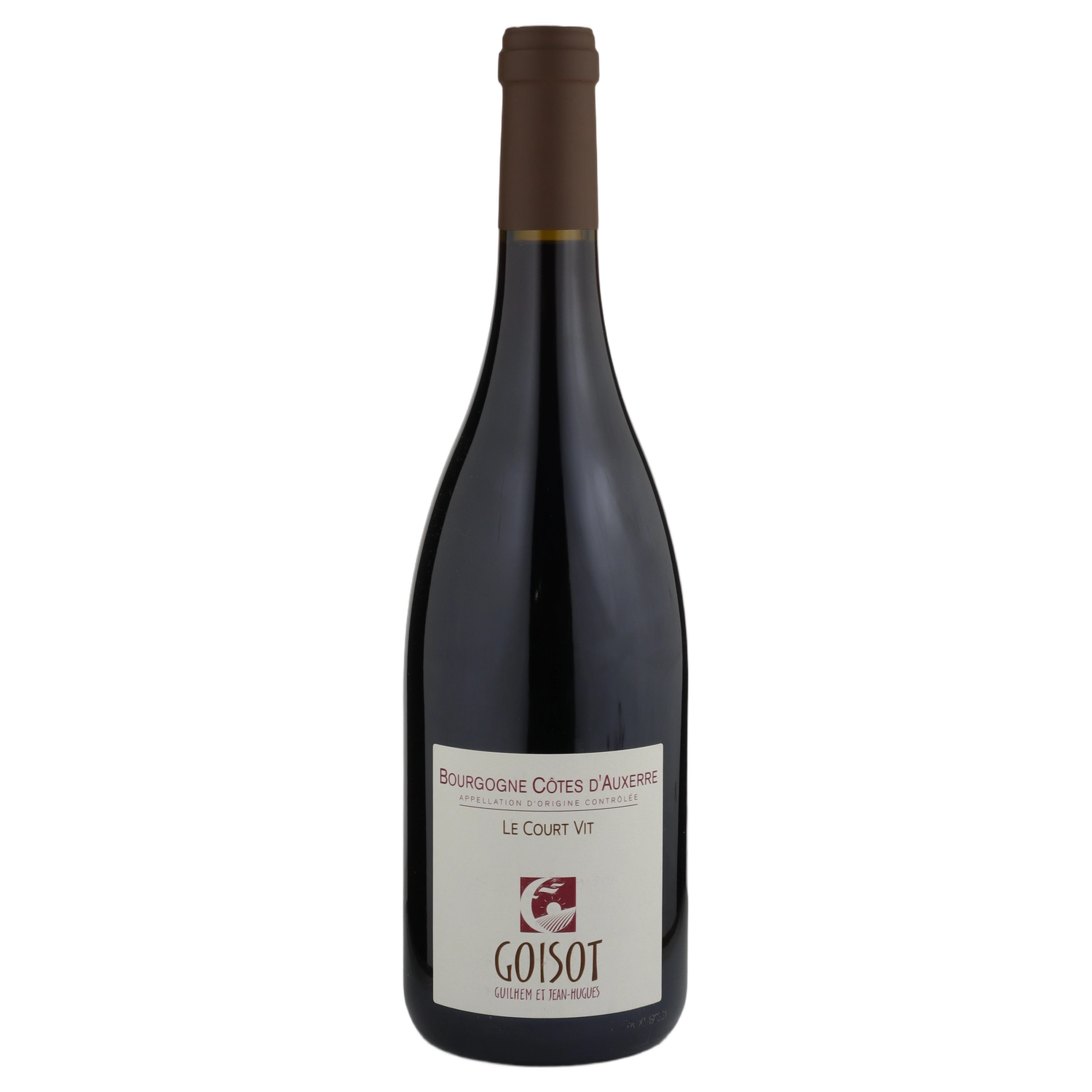 A bottle of 2019 Domaine Guilhem & J Hugues Goisot Bourgogne Cotes d'Auxerre Le Court Vit Rouge 750ml Red Wine