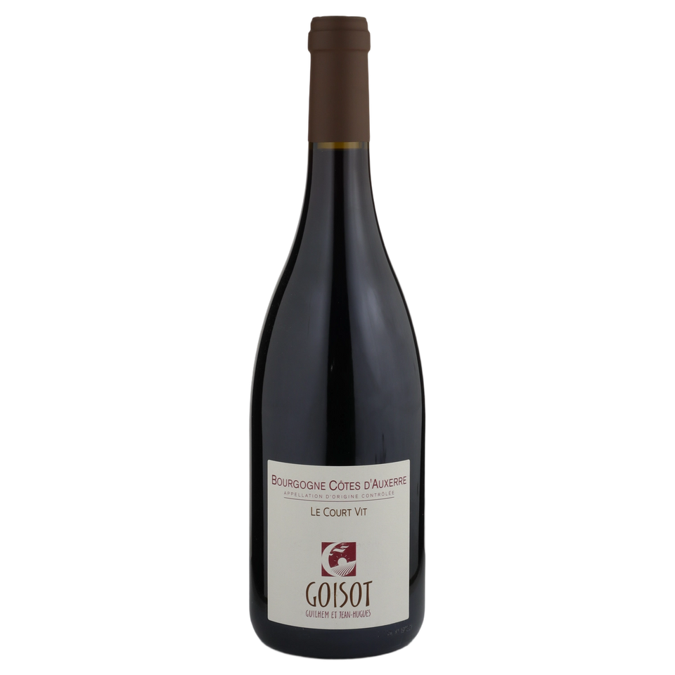 A bottle of 2019 Domaine Guilhem & J Hugues Goisot Bourgogne Cotes d'Auxerre Le Court Vit Rouge 750ml Red Wine