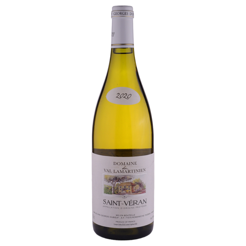 A bottle of 2020 Domaine Du Val Lamartinien Saint Veran 750ml White Wine