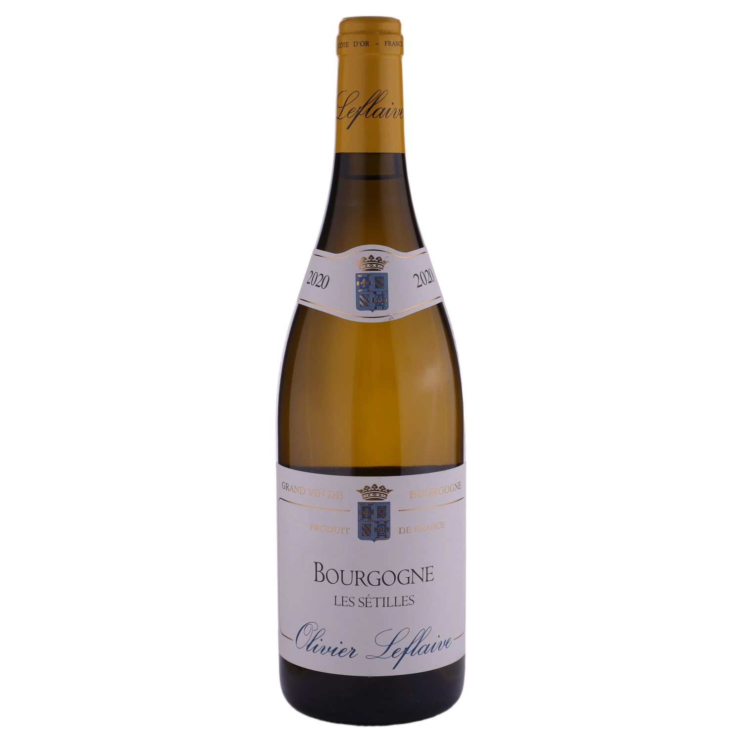 A bottle of 2020 Olivier Leflaive Bourgogne Blanc Les Sétilles 750ml White Wine