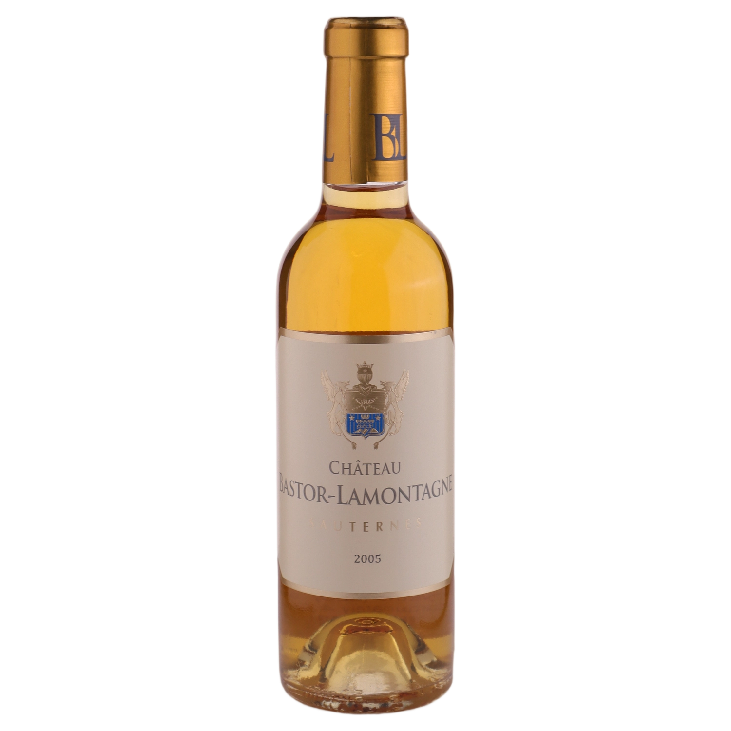 A bottle of 2005 Chateau Bastor Lamontagne 375ml White Wine