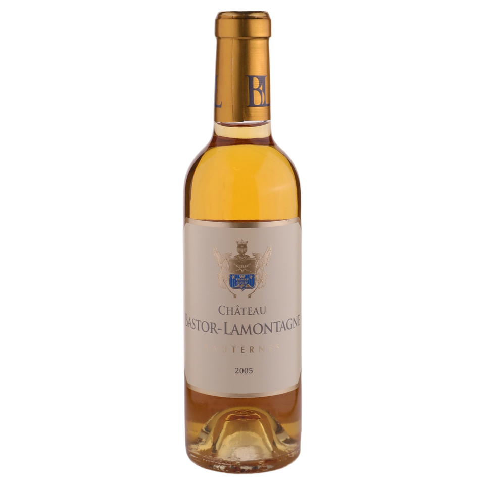 A bottle of 2005 Chateau Bastor Lamontagne 375ml White Wine