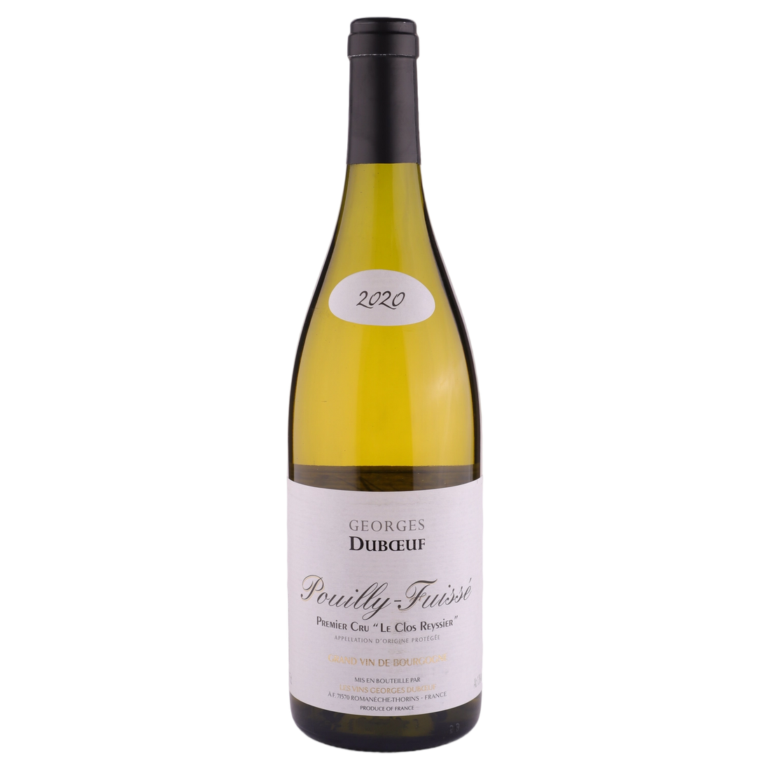 A bottle of 2020 Georges Duboeuf Le Clos Reyssier 1er Cru Pouilly Fuissé 750ml White Wine