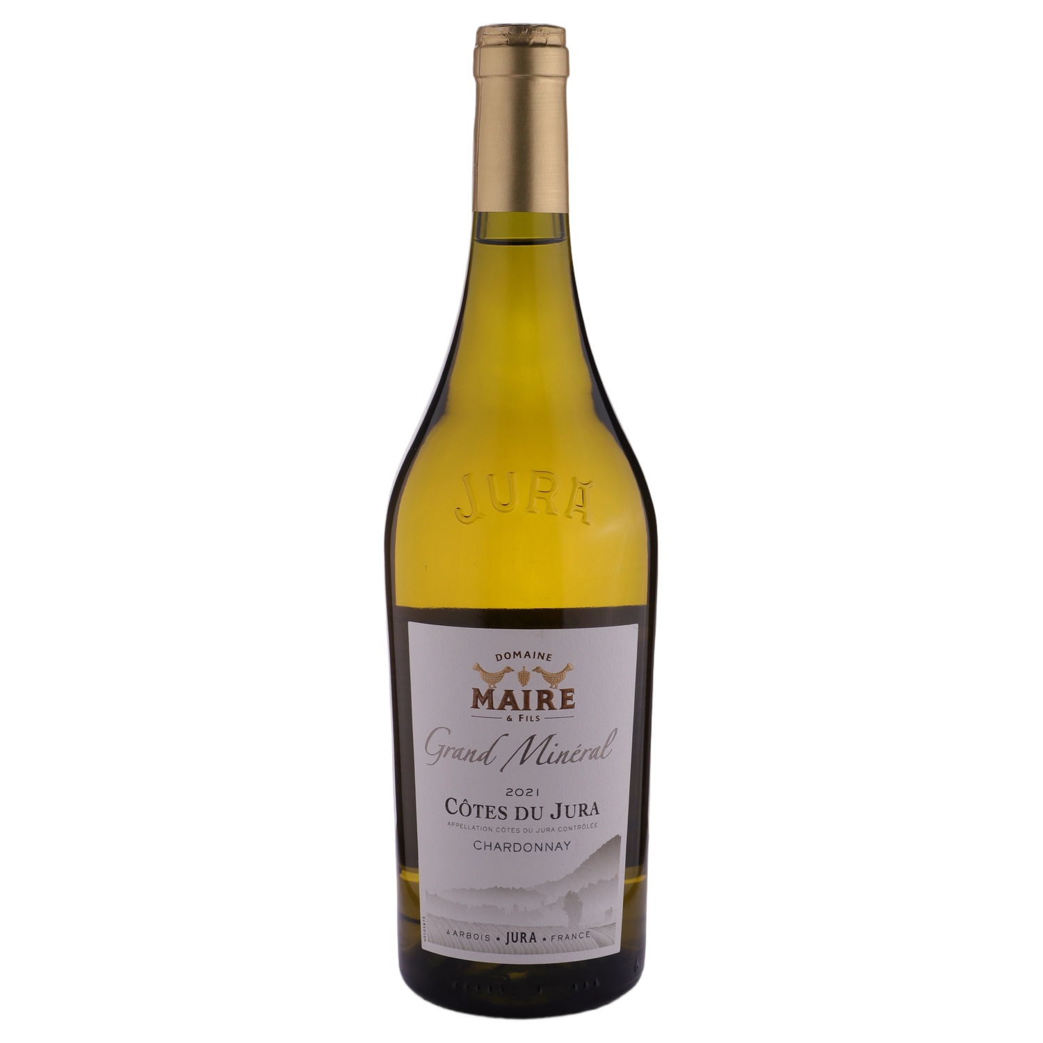 A bottle of 2021 Domaine Maire & Fils Grand Minéral Côtes du Jura Chardonnay 750ml White Wine