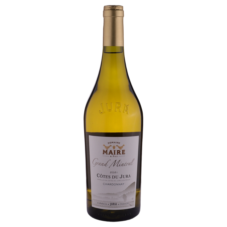 A bottle of 2021 Domaine Maire & Fils Grand Minéral Côtes du Jura Chardonnay 750ml White Wine