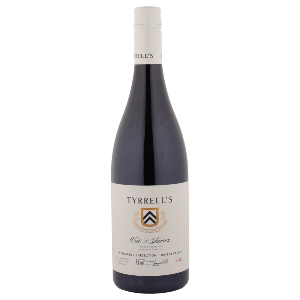A bottle of Tyrrells Vat 9 Shiraz 2021 750ml Red Wine