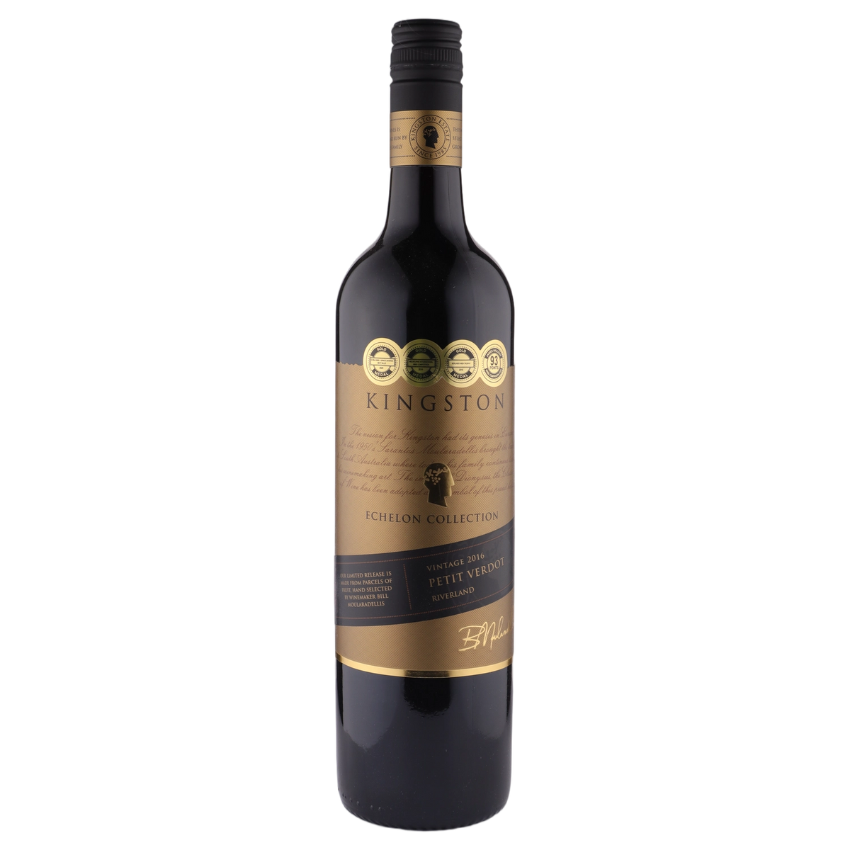 A bottle of 2016 Kingston Estate Echelon Petit Verdot 750ml Red Wine