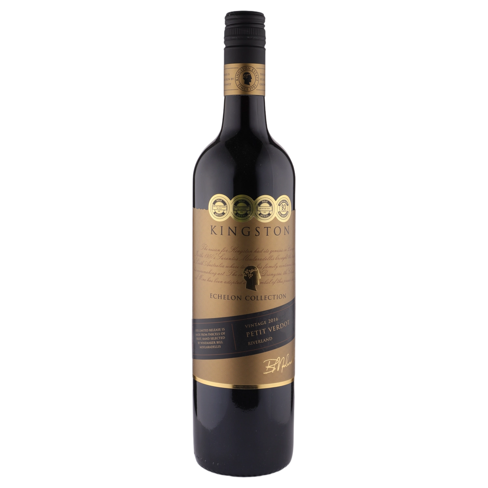 A bottle of 2016 Kingston Estate Echelon Petit Verdot 750ml Red Wine