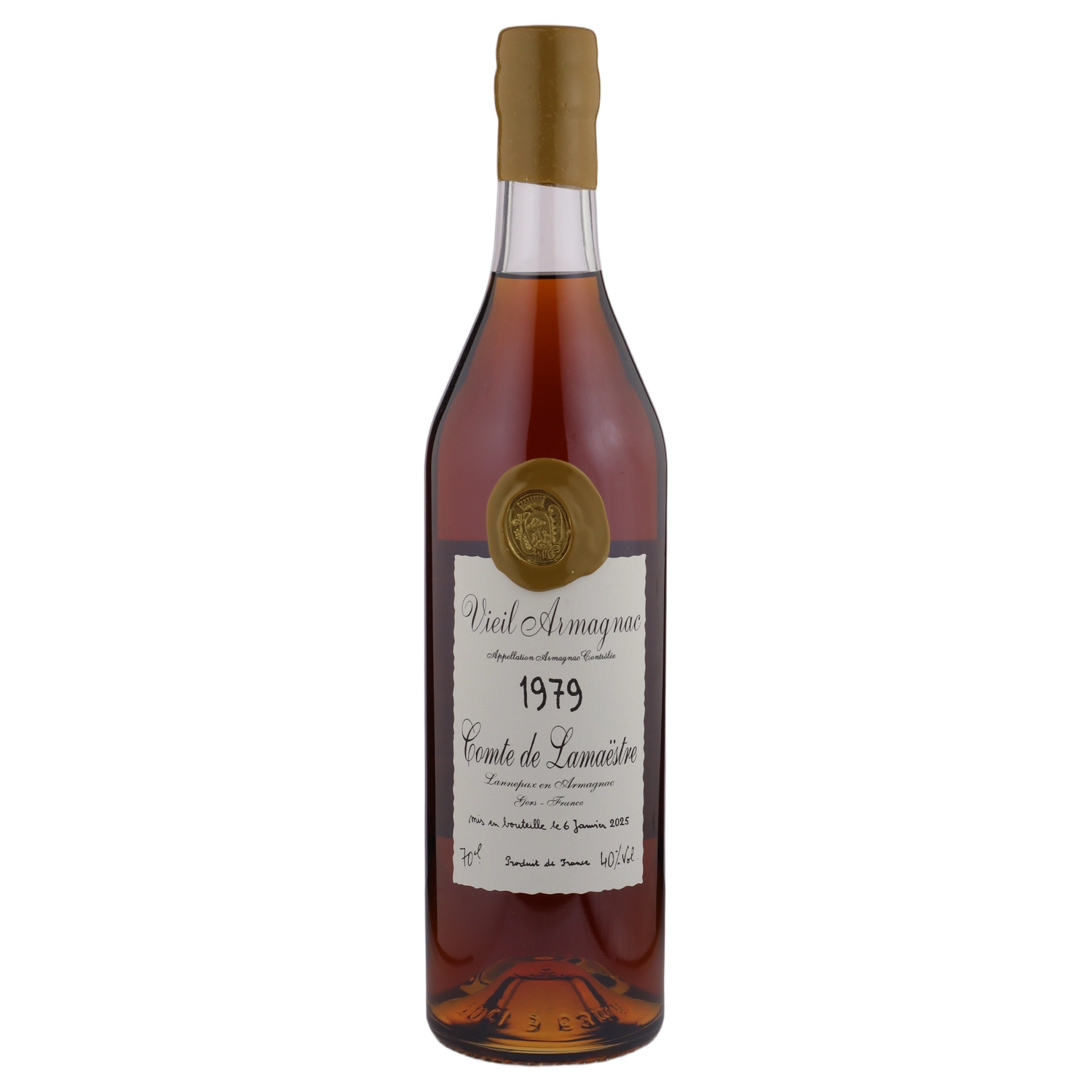 A bottle of 1979 Comte De Lamaestre Bas Armagnac 40% 700ml