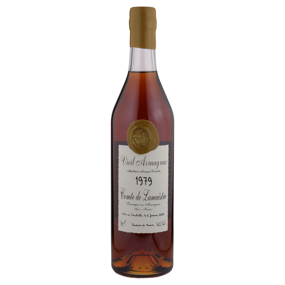 A bottle of 1979 Comte De Lamaestre Bas Armagnac 40% 700ml