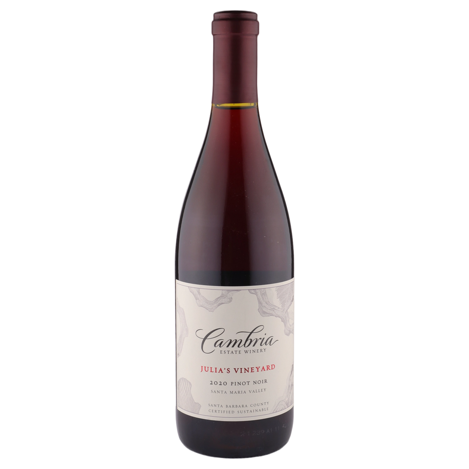 A bottle of 2020 Cambria Julia's Pinot Noir 750ml Red Wine