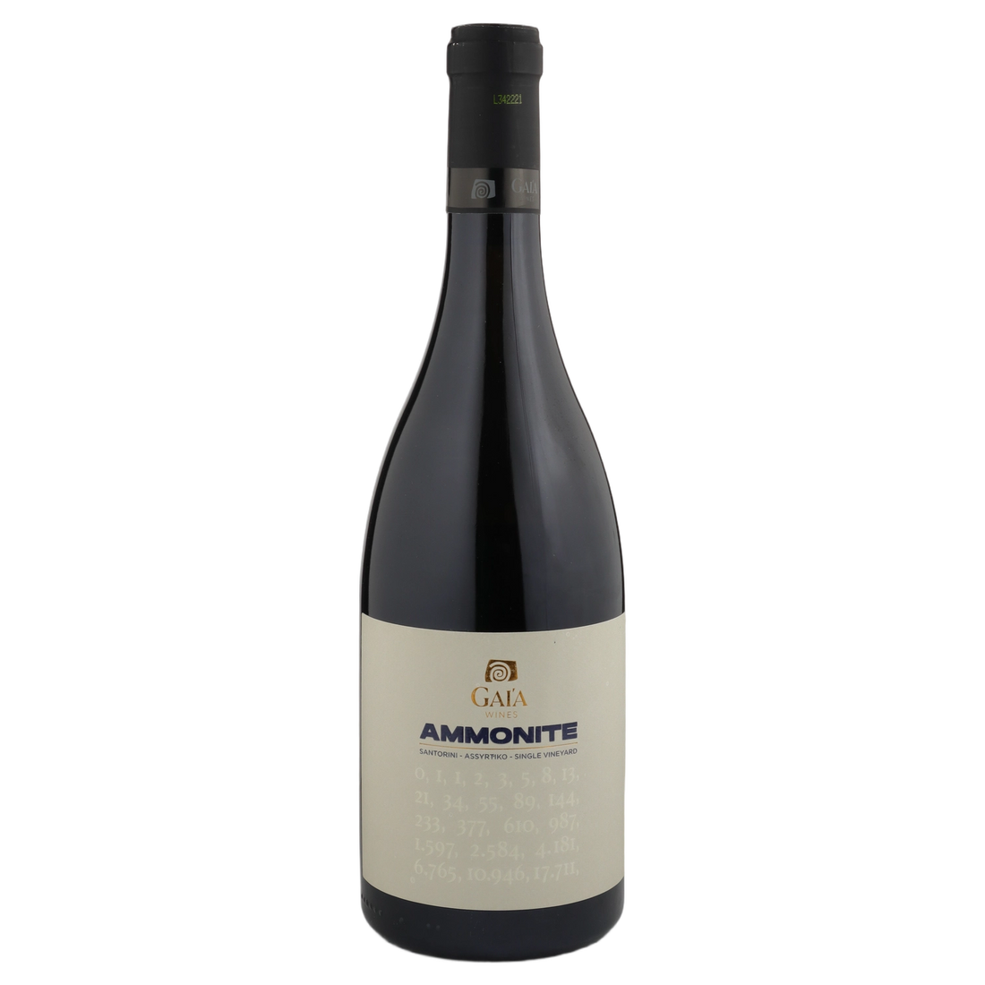 A bottle of 2021 Gaia Ammonite Assyrtiko 750ml White Wine