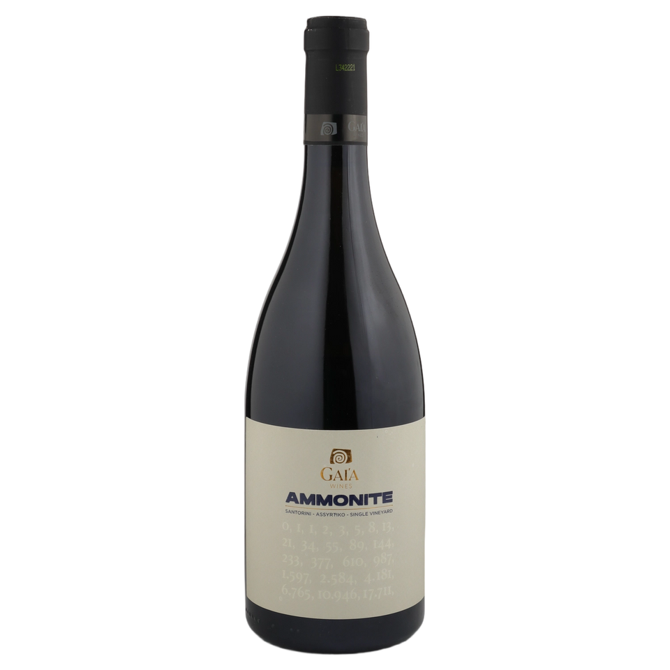 A bottle of 2021 Gaia Ammonite Assyrtiko 750ml White Wine