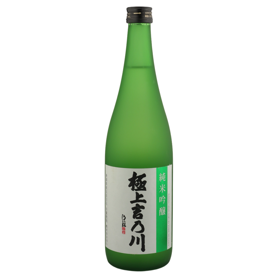 A bottle of Yoshinogawa Gokujo Junmai Ginjo 720ml