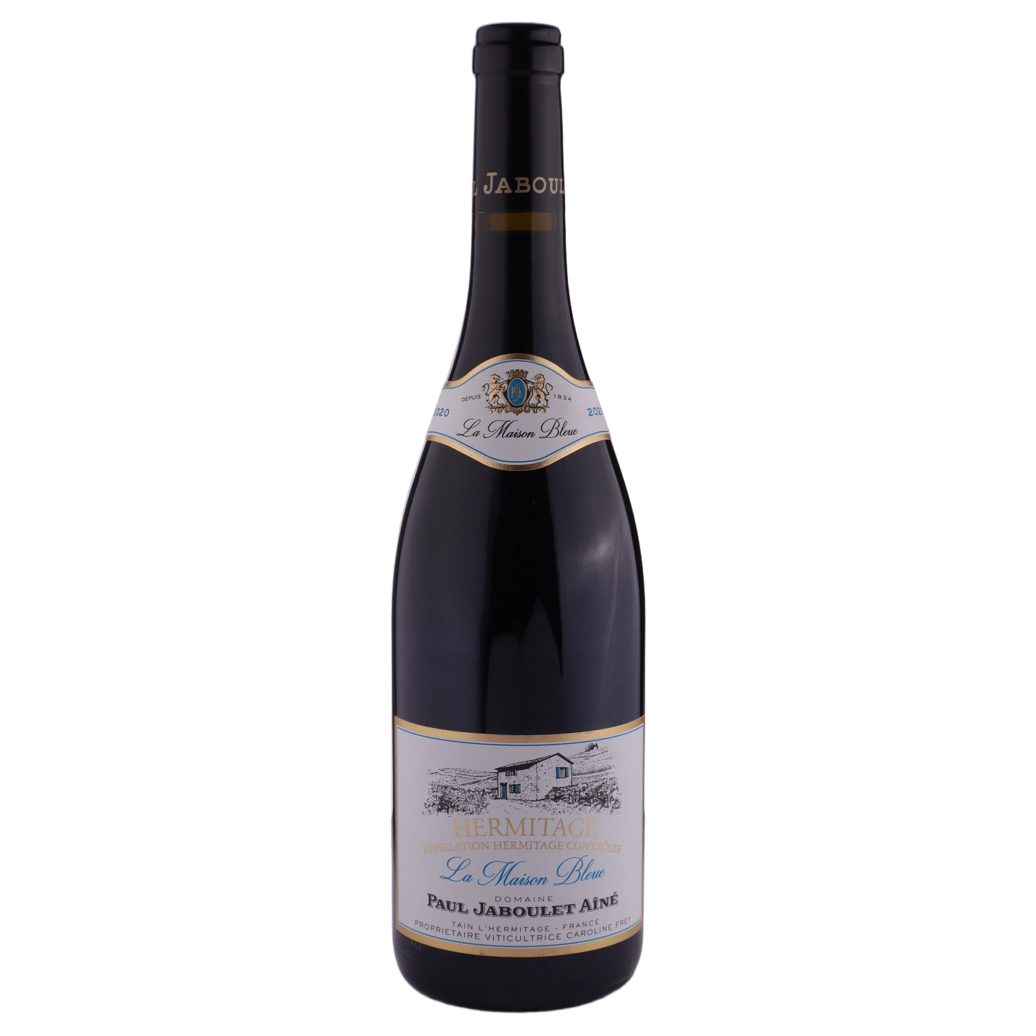 A bottle of 2020 Paul Jaboulet Hermitage Maison Bleue 750ml Red Wine