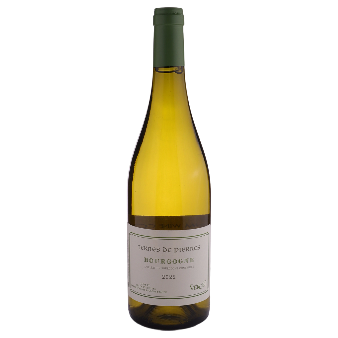 A bottle of 2022 Verget Bourgogne Terres de Pierres 750ml White Wine