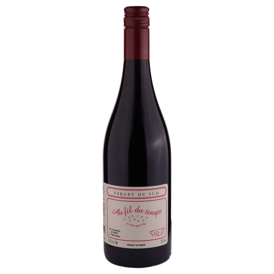 A bottle of Verget Au Fil du Temps VDF Rouge NV 750ml Red Wine