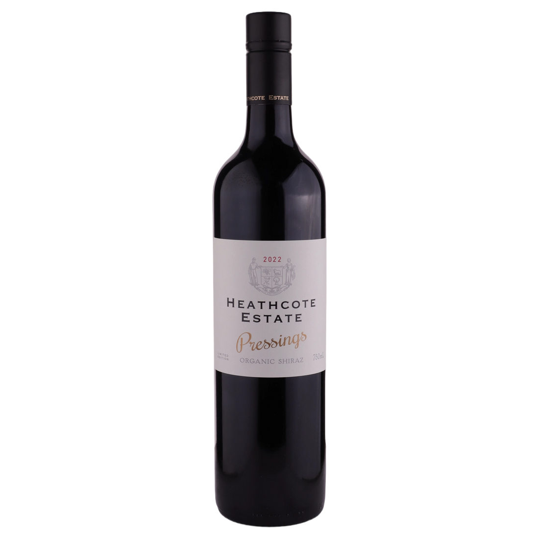 A bottle of 2022 Heathcote Shiraz Pressings 750ml Red Wine