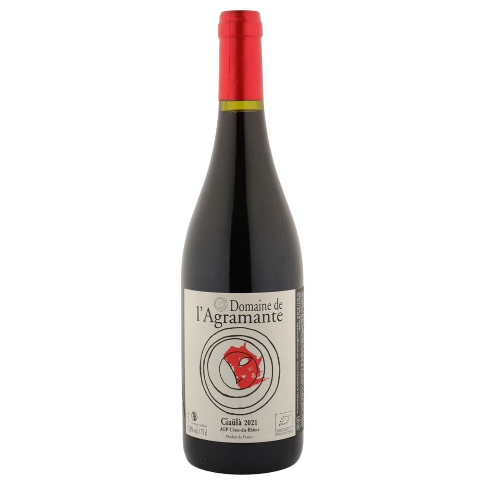 A bottle of 2022 Domaine de l’Agramante Côtes du Rhône Cuvée Ciaülà Rouge 750ml Red Wine