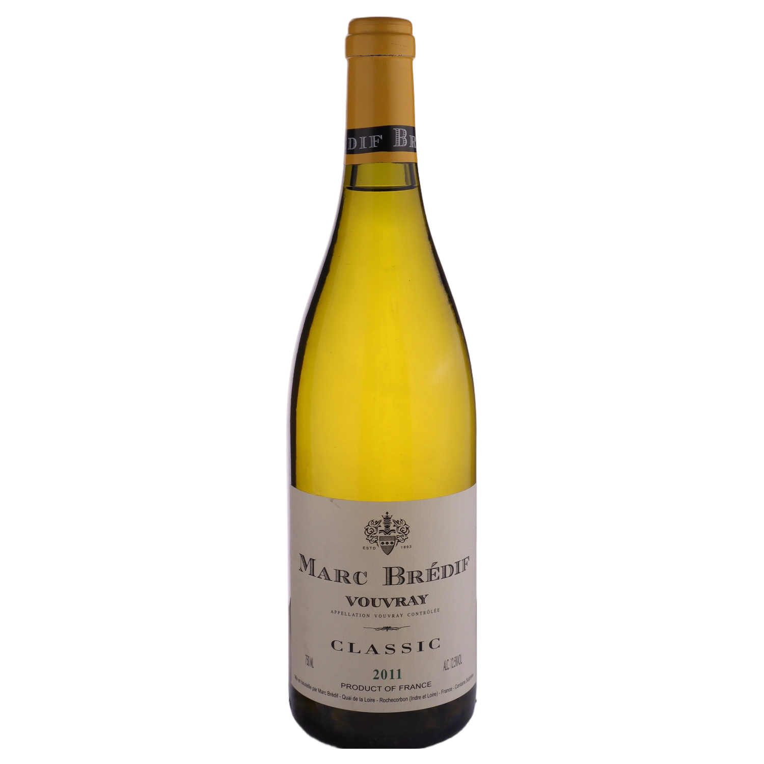 A bottle of 2011 Marc Bredif Vouvray Classic Museum Release 750ml White Wine