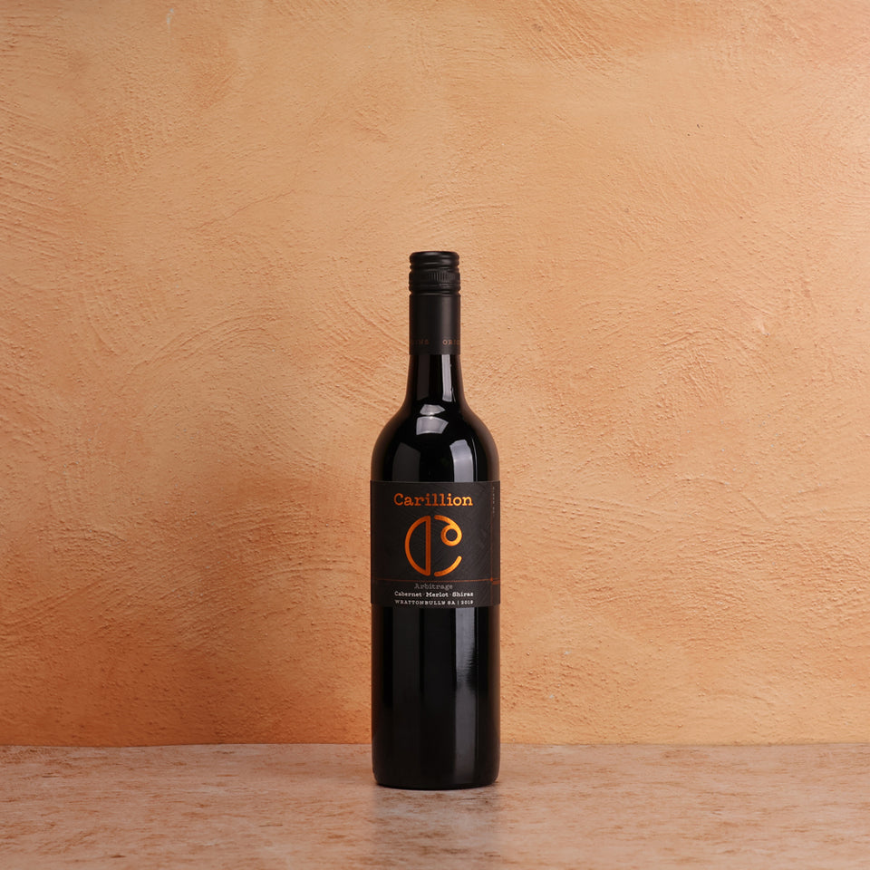 A bottle of Carillion Arbitrage Cabernet Sauvignon Merlot Shiraz 2019 750ml Red Wine