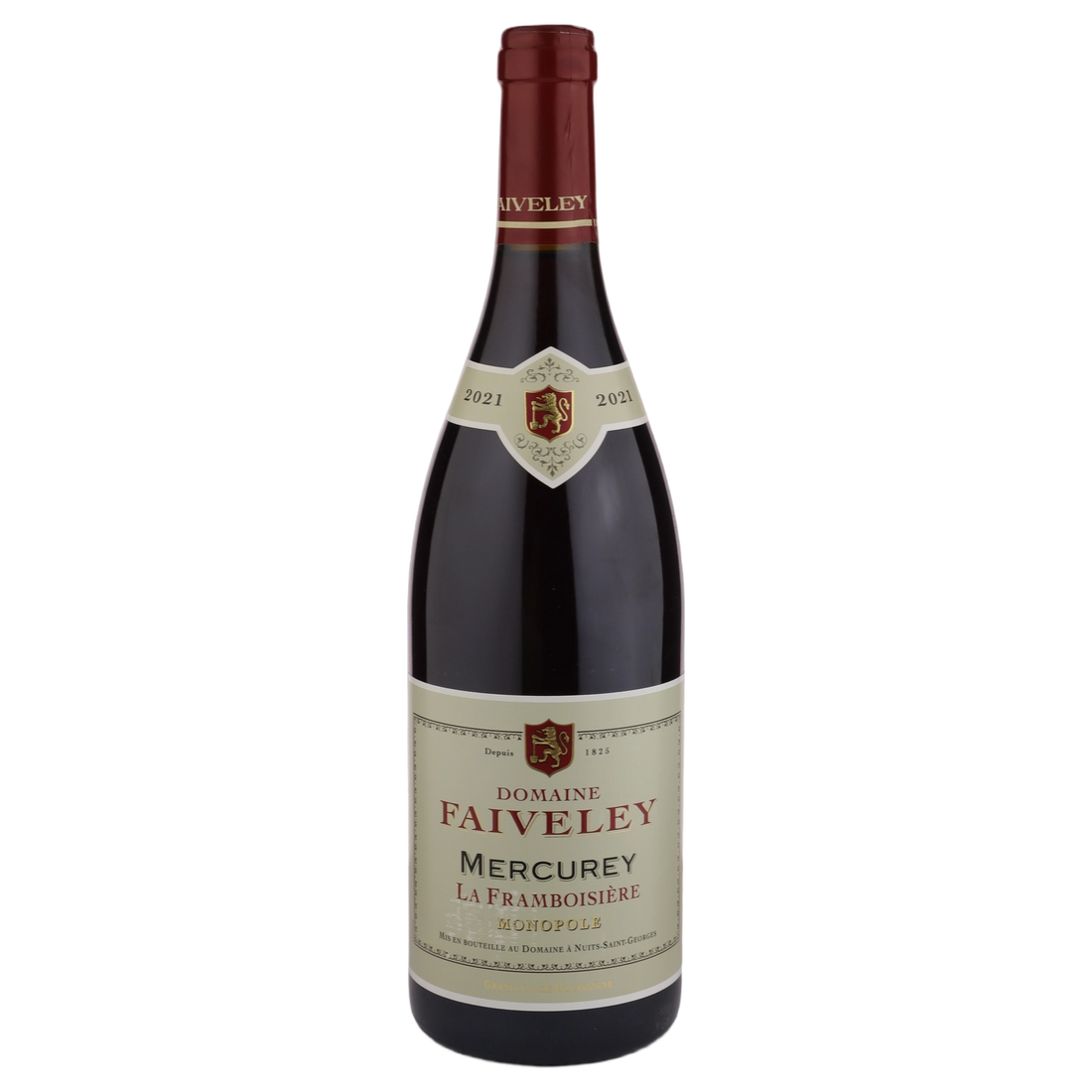 A bottle of 2021 Domaine Faiveley Mercurey La Framboisière Monopole 750ml Red Wine