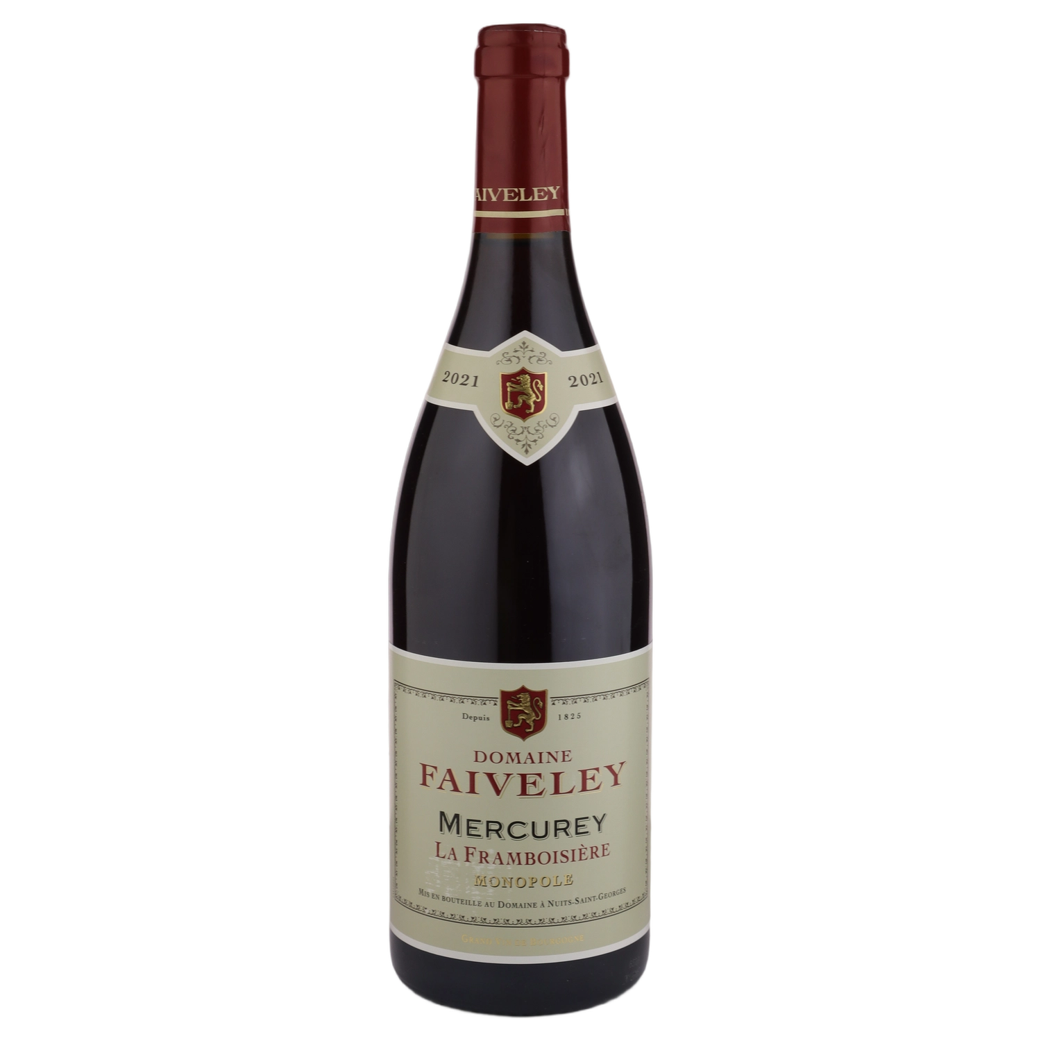 A bottle of 2021 Domaine Faiveley Mercurey La Framboisière Monopole 750ml Red Wine