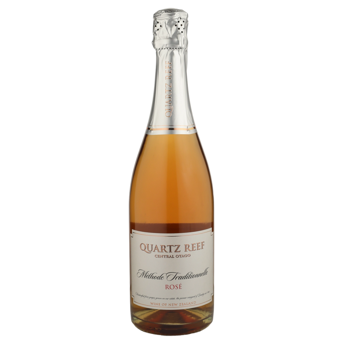 A bottle of NV Quartz Reef Rose Methode Traditionnelle 750ml Sparkling Wine
