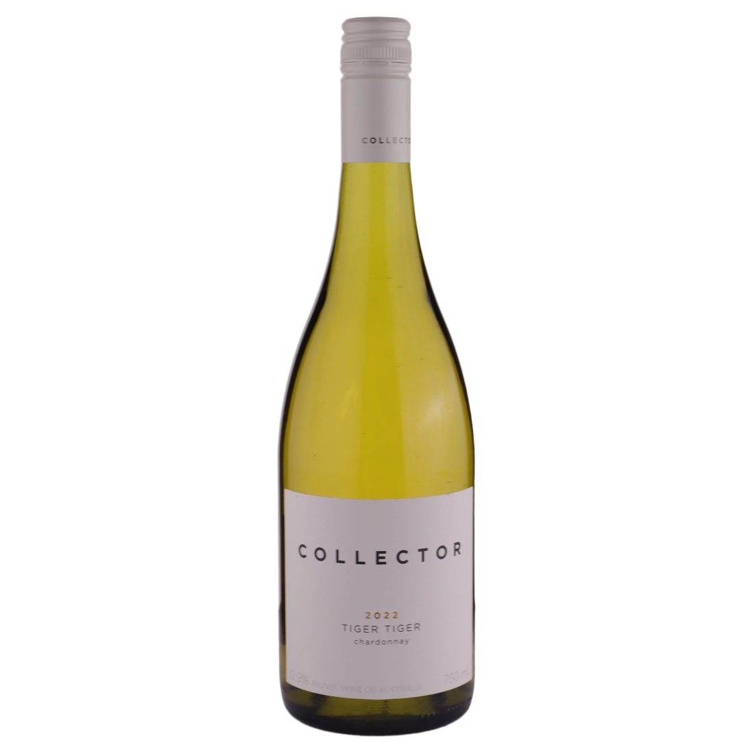 A bottle of 2022 Collector Tiger Tiger Chardonnay 750ml White Wine