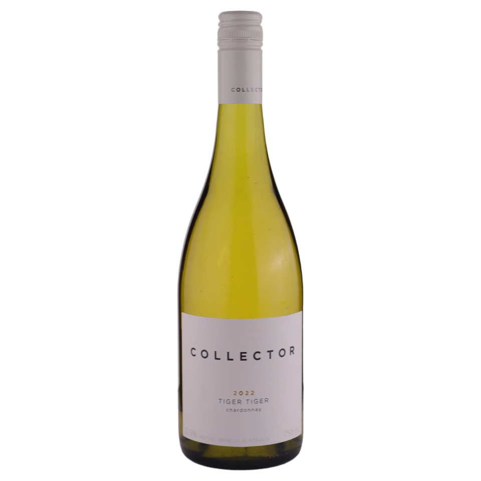 A bottle of 2022 Collector Tiger Tiger Chardonnay 750ml White Wine