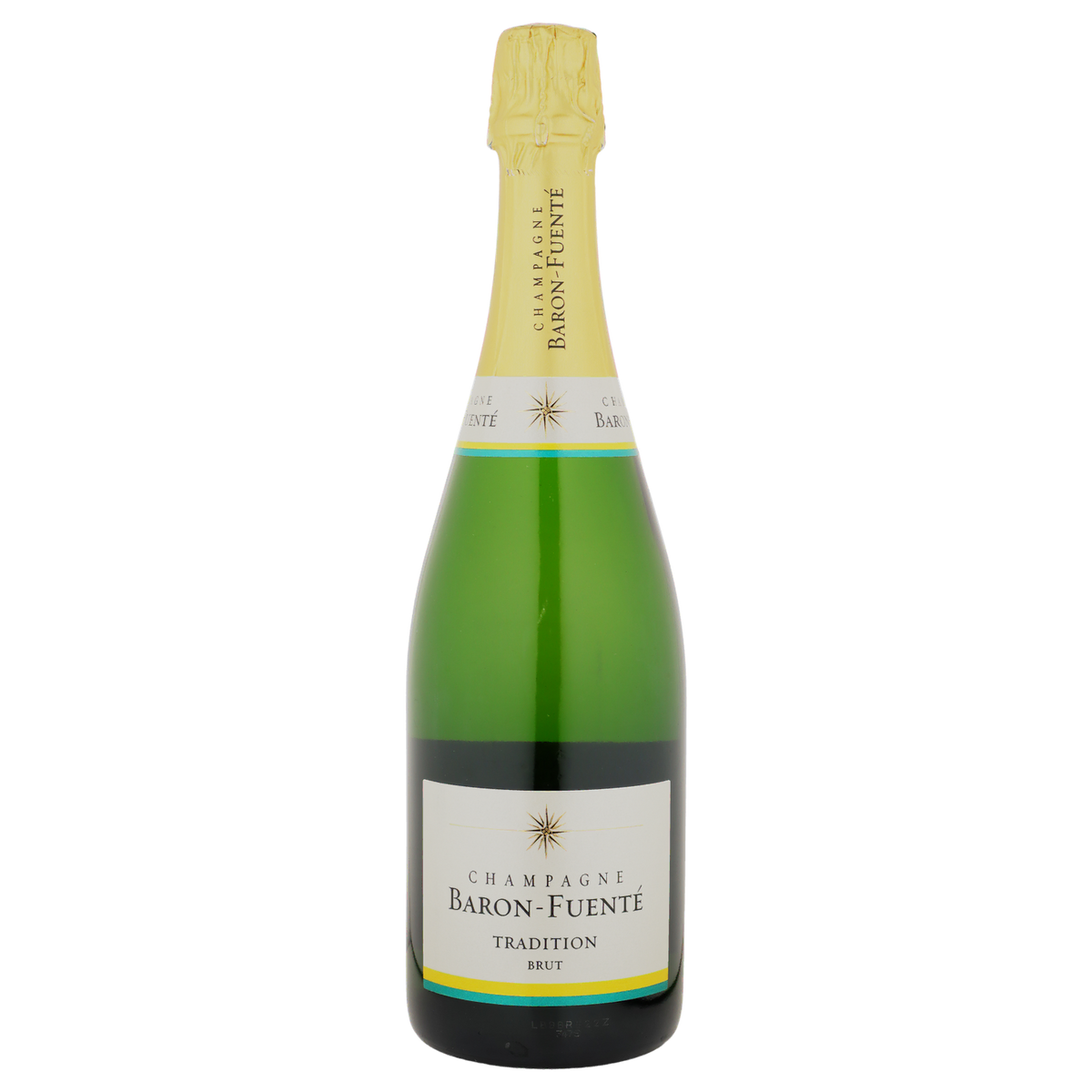 A bottle of NV Champagne Baron Fuente Brut Tradition 750ml Sparkling Wine