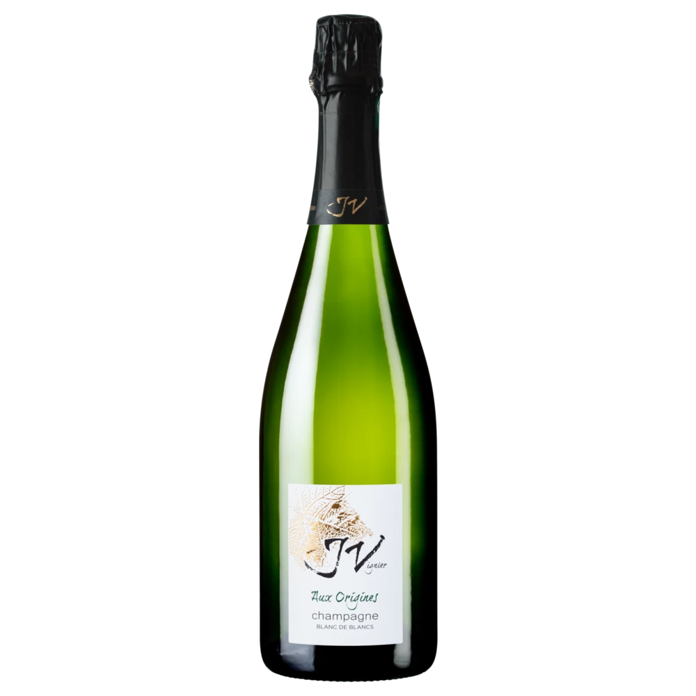 A bottle of NV Champagne J.Vignier Aux Origines Blanc de Blancs 750ml Sparkling Wine