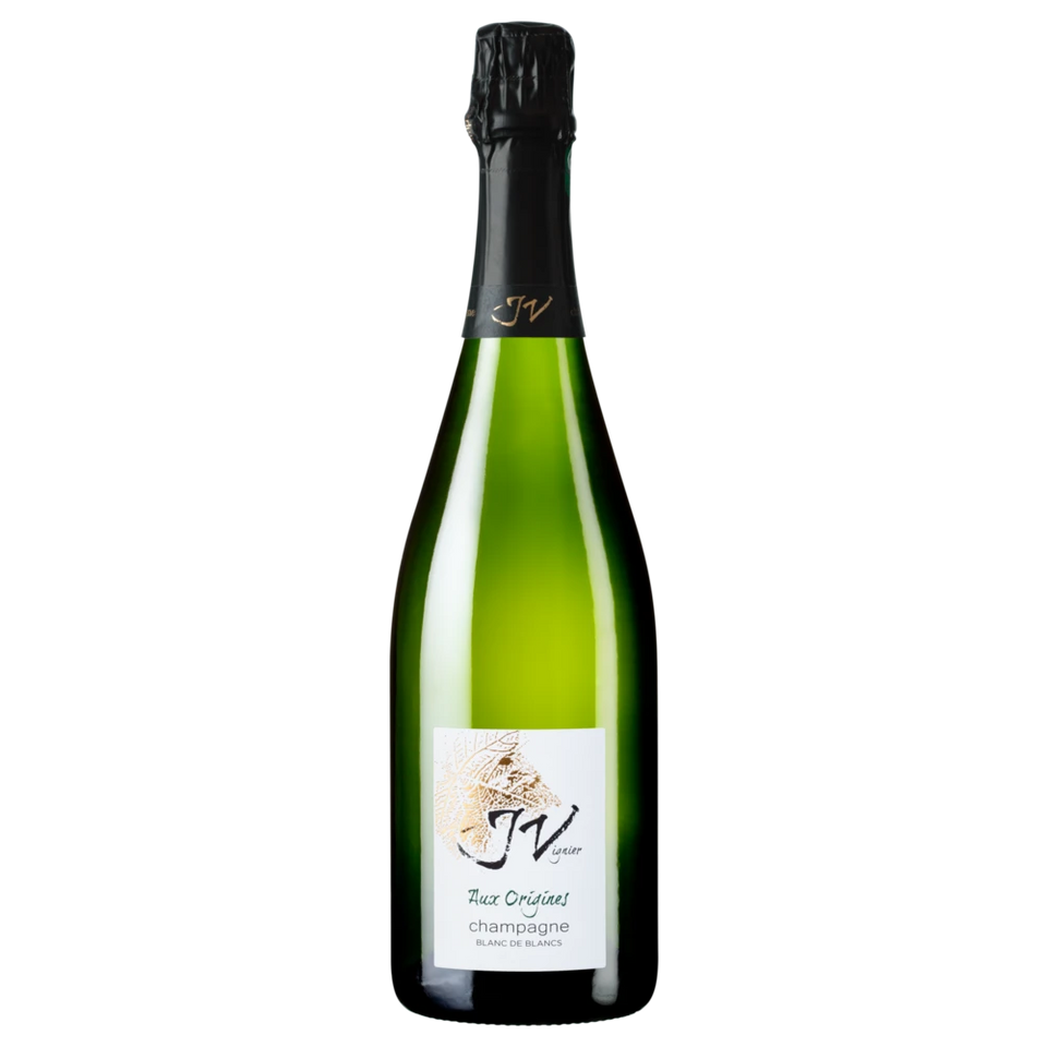 A bottle of NV Champagne J.Vignier Aux Origines Blanc de Blancs 750ml Sparkling Wine