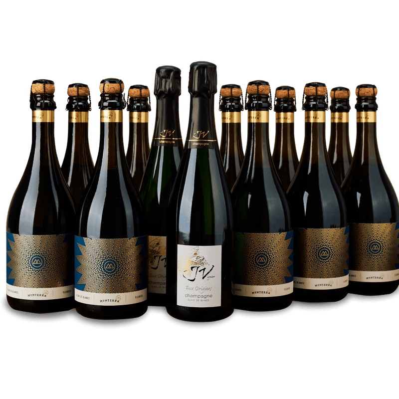 Blanc de Blancs Dozen 2x NV Champagne J.Vignier Aux Origines + 10x