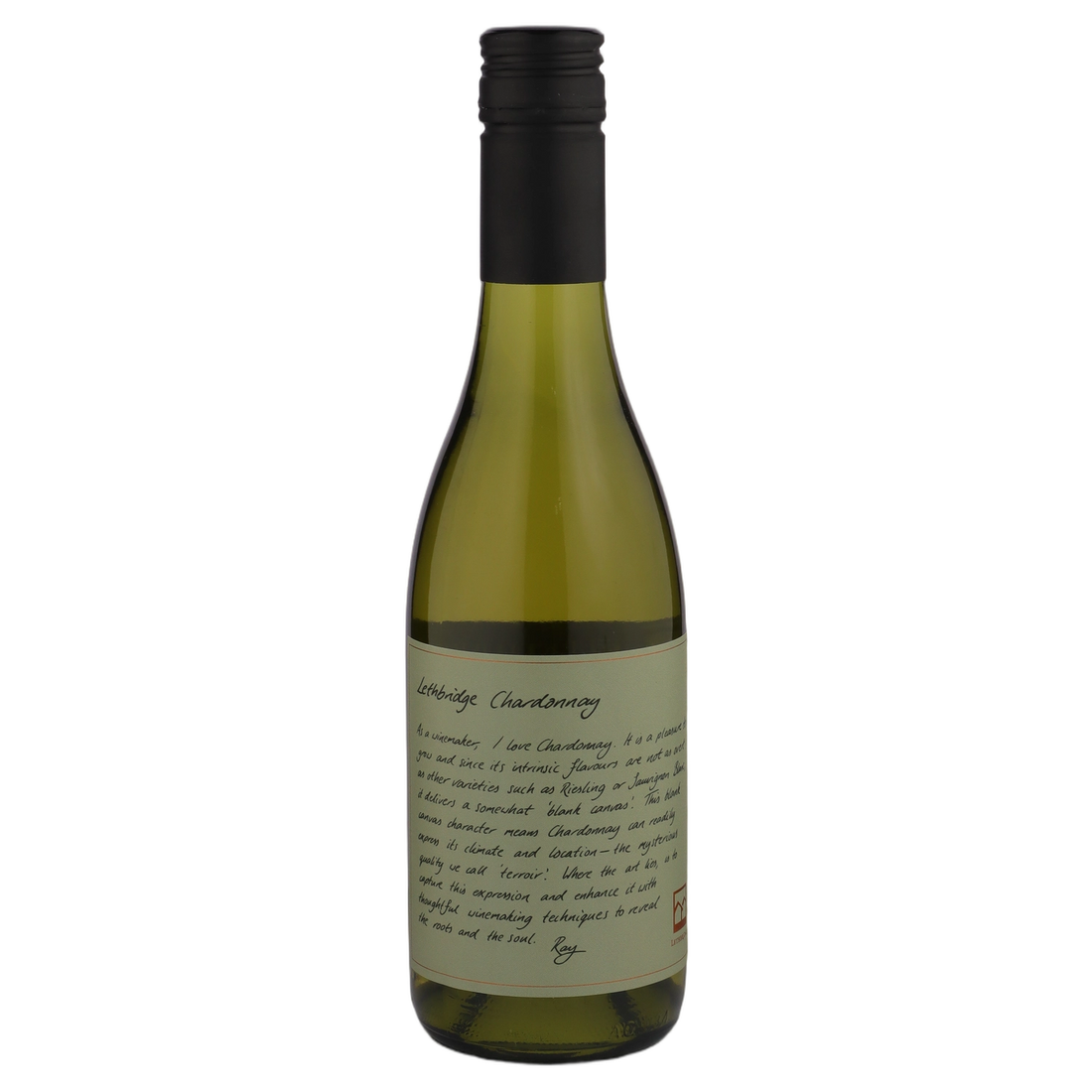 A bottle of 2022 Lethbridge Chardonnay () 375ml White Wine