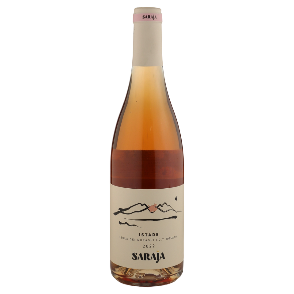 A bottle of 2022 sa Raja Rosato Isola de Nuraghi Istade IGT 750ml Rose Wine