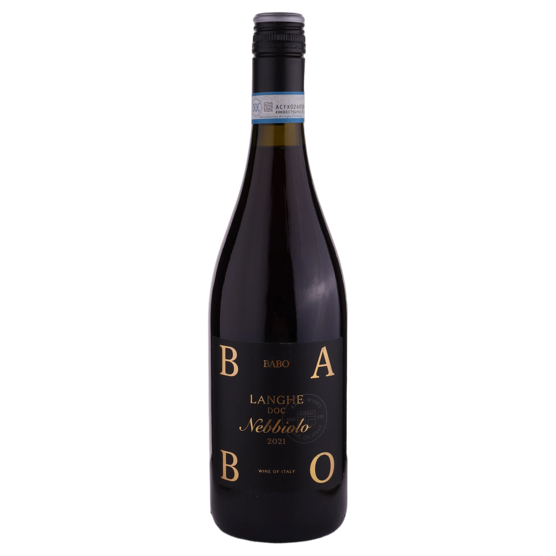 A bottle of 2021 Babo Nebbiolo Langhe 750ml Red Wine