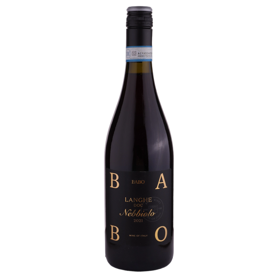 A bottle of 2021 Babo Nebbiolo Langhe 750ml Red Wine