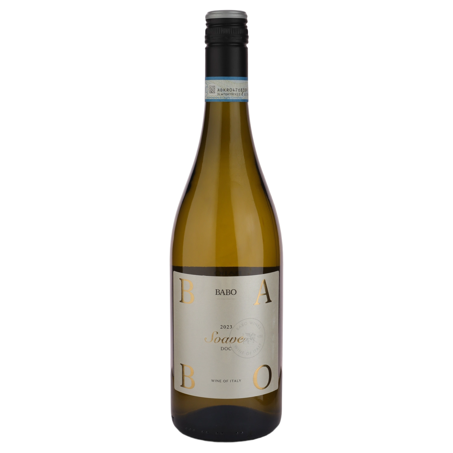 A bottle of 2022 Babo Soave 750ml White Wine