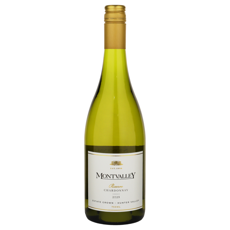 A bottle of Montvalley HV Single Vineyard Chardonnay 2023 750ml White Wine