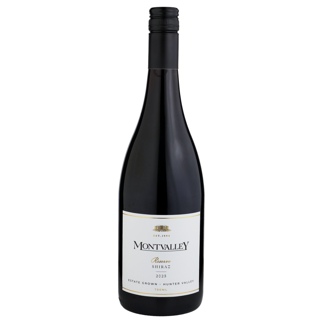 A bottle of Montvalley HV Single Vineyard Shiraz 2023 750ml Red Wine